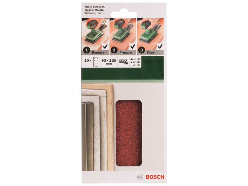 SLIBEBL 93X185MM SÆT RW 8HUL 10 STK GL