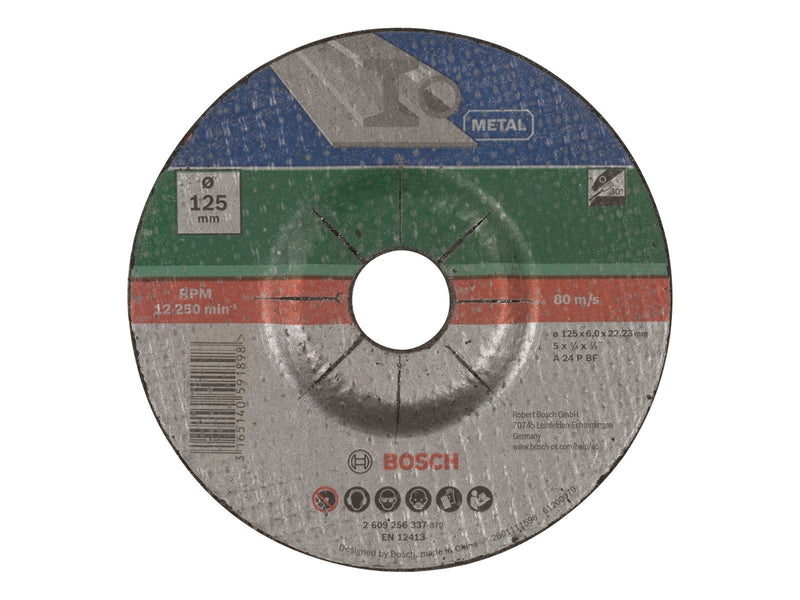 SKRUBSKIVE 125X6MM METAL GL