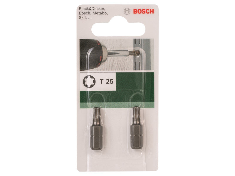 BITS T25 25MM 1/4 STANDARD 2STK