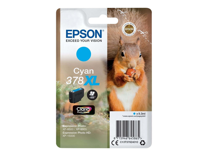 Epson 378XL - XL - cyan - original - blækpatron - Tintenpatrone Cyan
