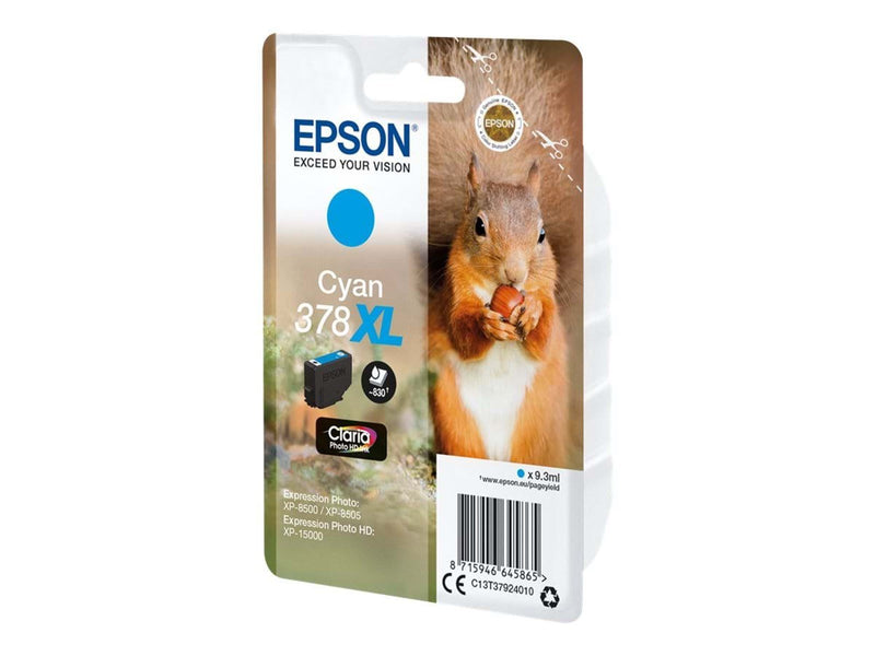 Epson 378XL - XL - cyan - original - blækpatron - Tintenpatrone Cyan