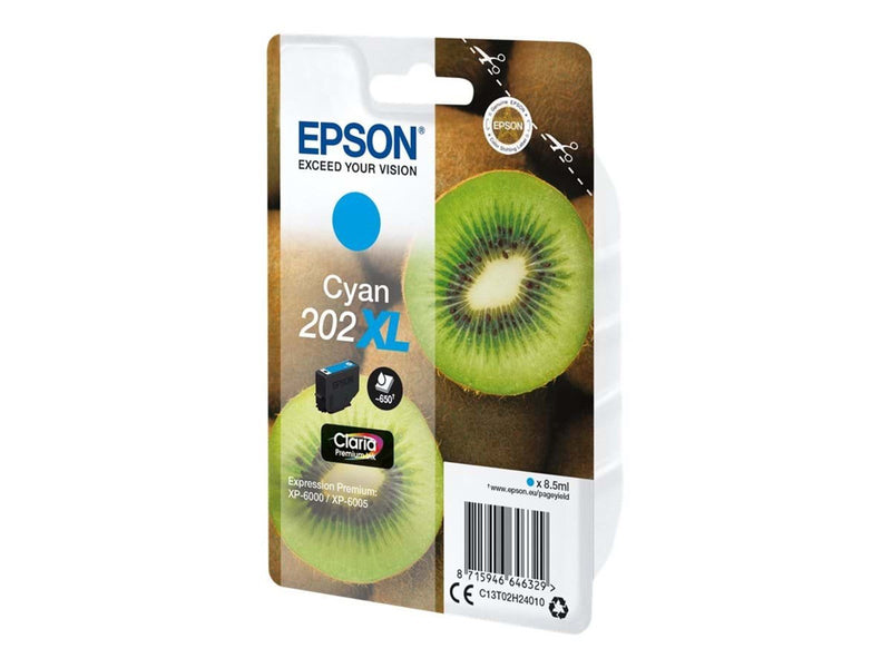 Epson 202XL - XL - cyan - original - blækpatron - Tintenpatrone Cyan