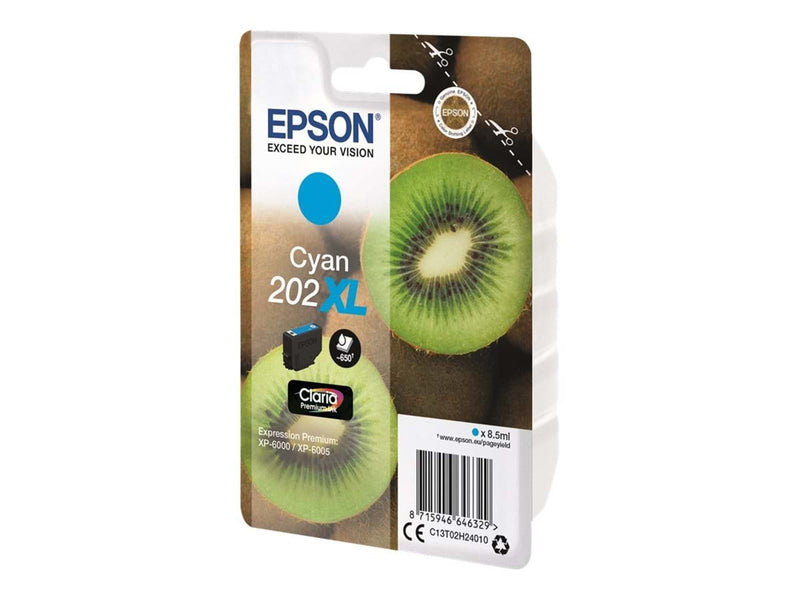 Epson 202XL - XL - cyan - original - blækpatron - Tintenpatrone Cyan
