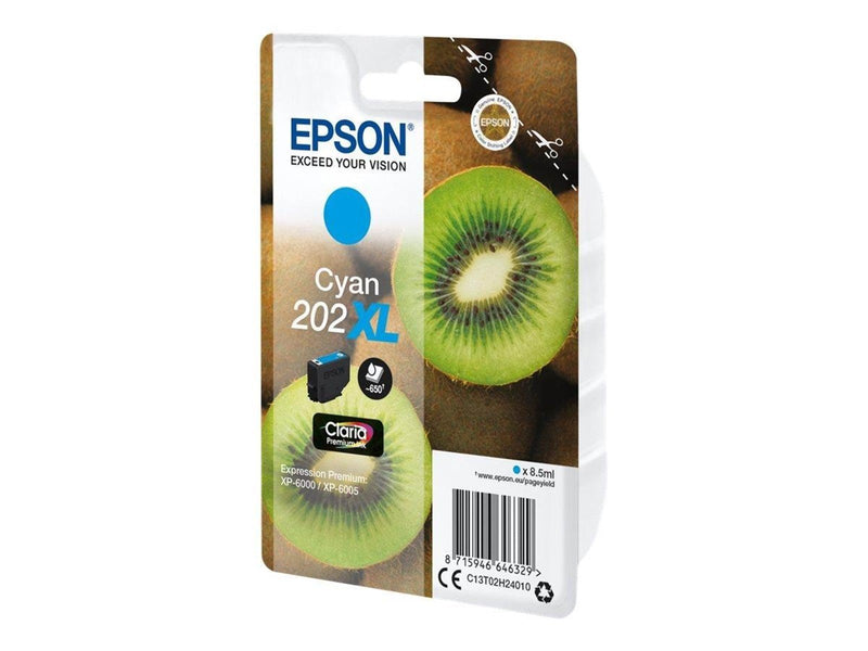 Epson 202XL - XL - cyan - original - blækpatron - Tintenpatrone Cyan