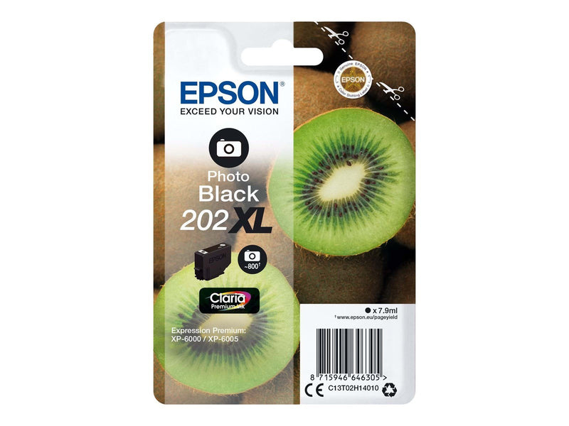 Epson 202XL - XL - foto-sort - original - blækpatron - Tintenpatrone Foto Schwarz