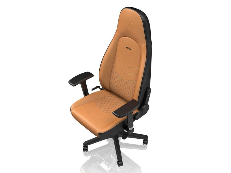 noblechairs ICON Series Real Leather - Cognac / Black Gaming Stuhl - Braun / Schwarz - Leder - Bis zu 150 kg