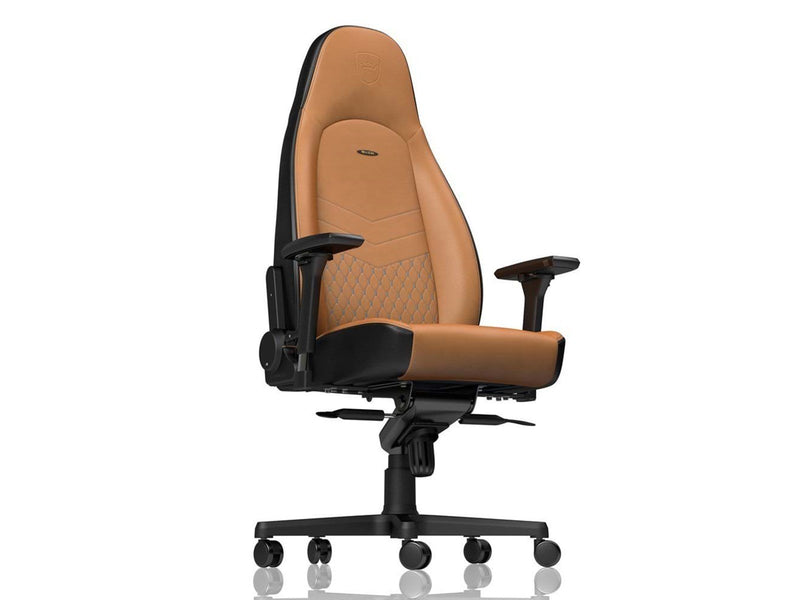 noblechairs ICON Series Real Leather - Cognac / Black Gaming Stuhl - Braun / Schwarz - Leder - Bis zu 150 kg