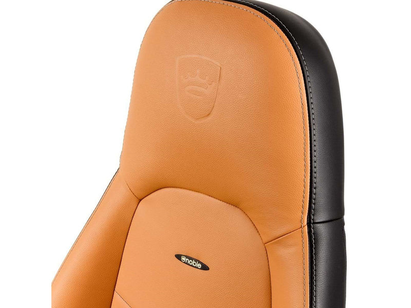 noblechairs ICON Series Real Leather - Cognac / Black Gaming Stuhl - Braun / Schwarz - Leder - Bis zu 150 kg