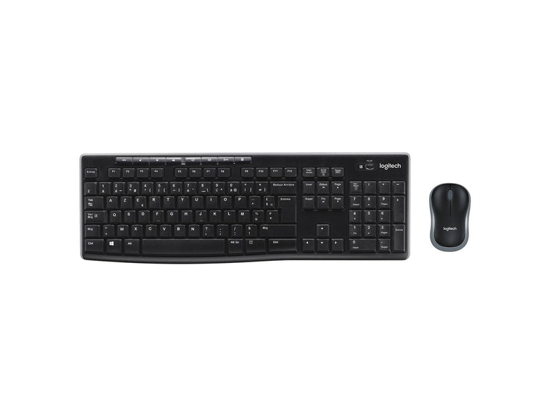 Logitech MK270 Wireless Keyboard and Mouse Combo - US International (Polski) - Tastatur & Maus Set - Englisch - US - Schwarz