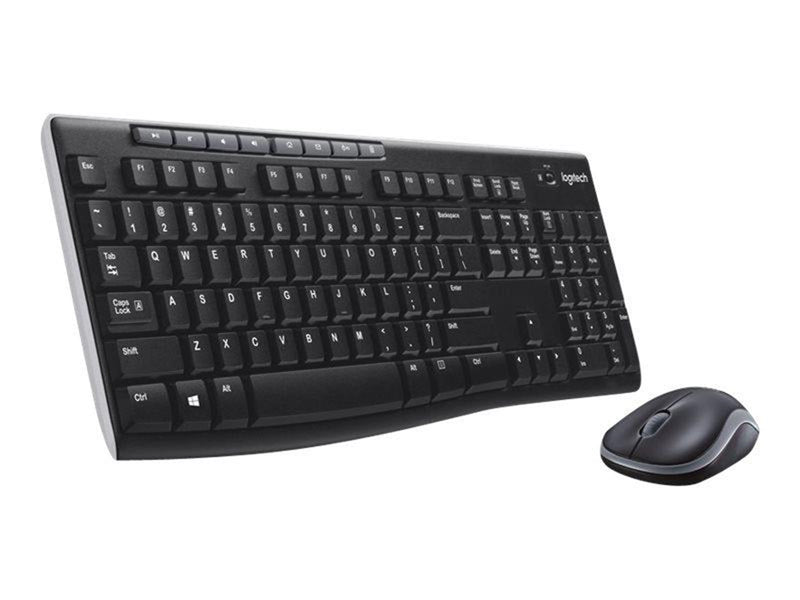 Logitech MK270 Wireless Keyboard and Mouse Combo - US International (Polski) - Tastatur & Maus Set - Englisch - US - Schwarz