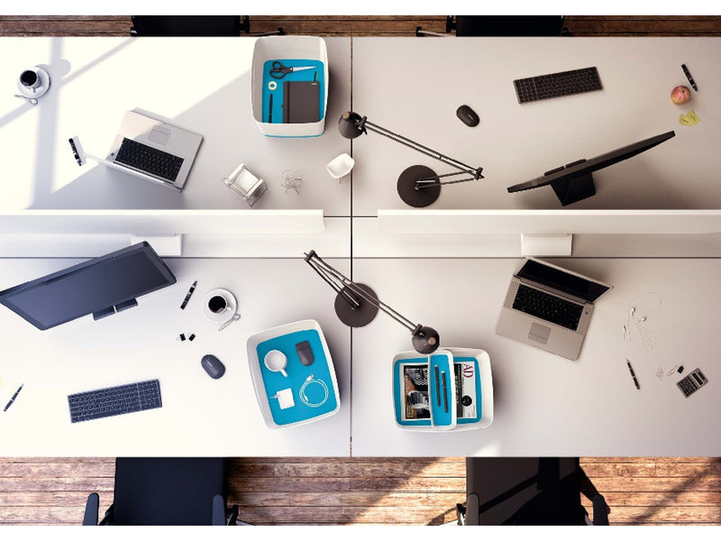 Leitz  MyBox WOW Groß mit Deckel, Aufbewahrungsbox Blau