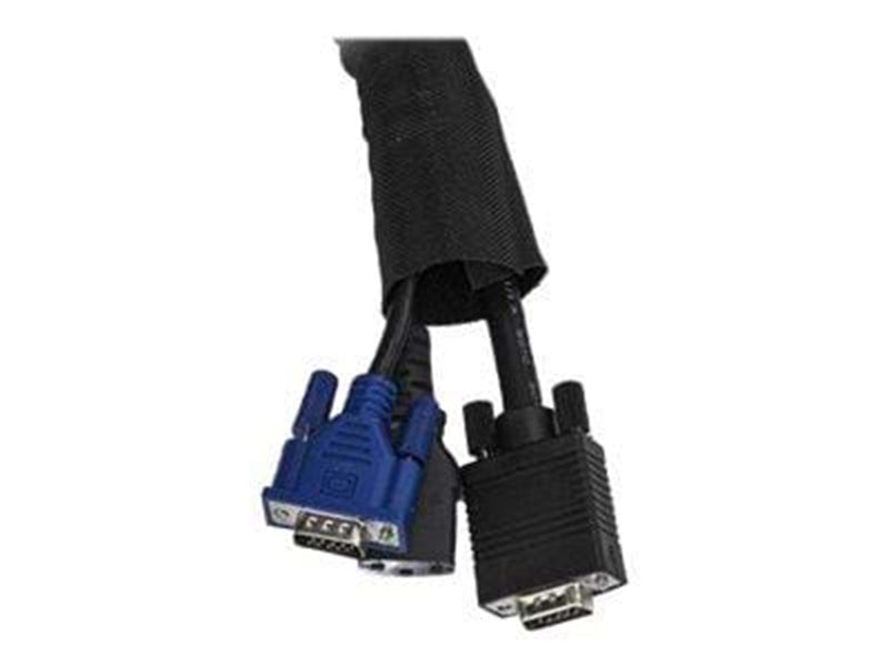 StarTech.com Cable Management Sleeve - 2 m - Cable Organizer - Trimmable - kabelmuffesæt