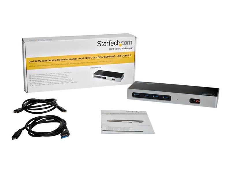 StarTech.com USB-C / USB 3.0 Docking Station - Laptop Docking Station - Dual 4K - dockingstation