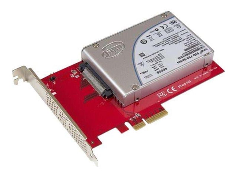 StarTech.com U.2 to PCIe Adapter for 2.5" U.2 NVMe SSD - SFF-8639 - x4 PCI Express 3.0 - interfaceadapter - Ultra M.2 Card - PCI