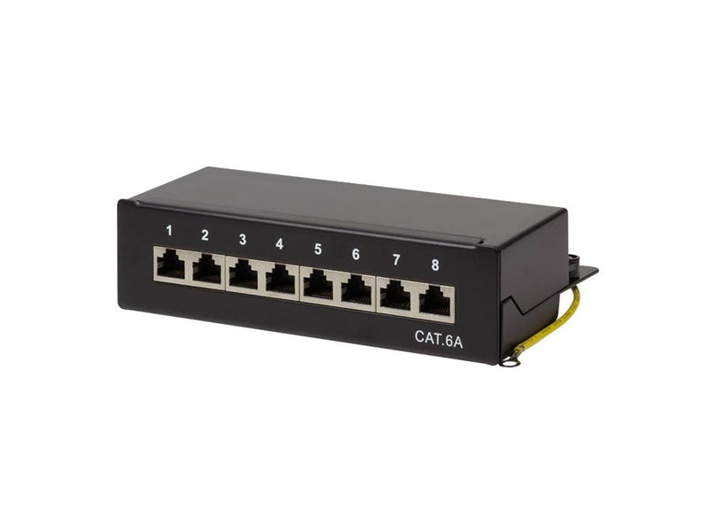 LogiLink NP0018B Cat.6A Patch Panel 8 ports shielded Desktop black