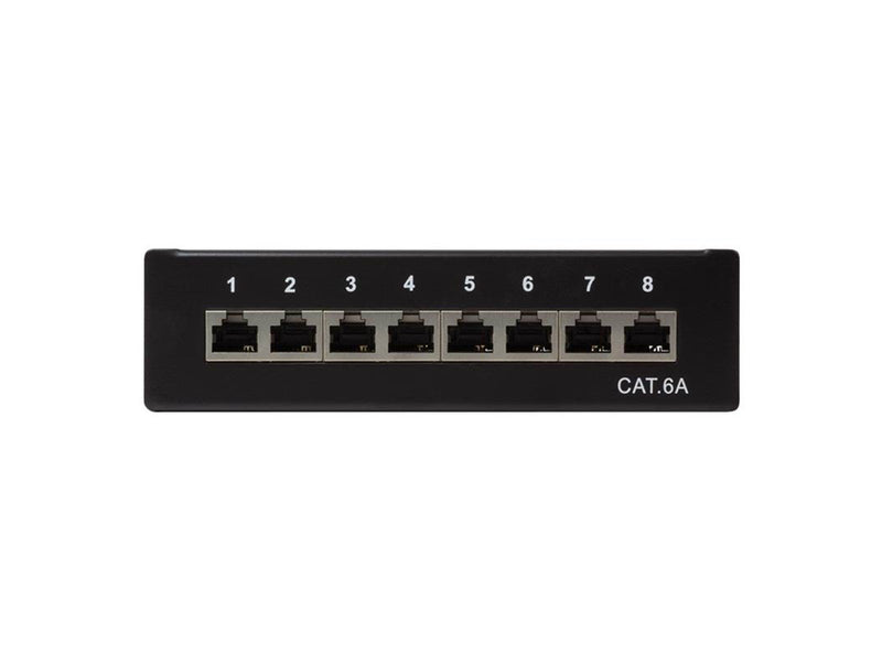 LogiLink NP0018B Cat.6A Patch Panel 8 ports shielded Desktop black