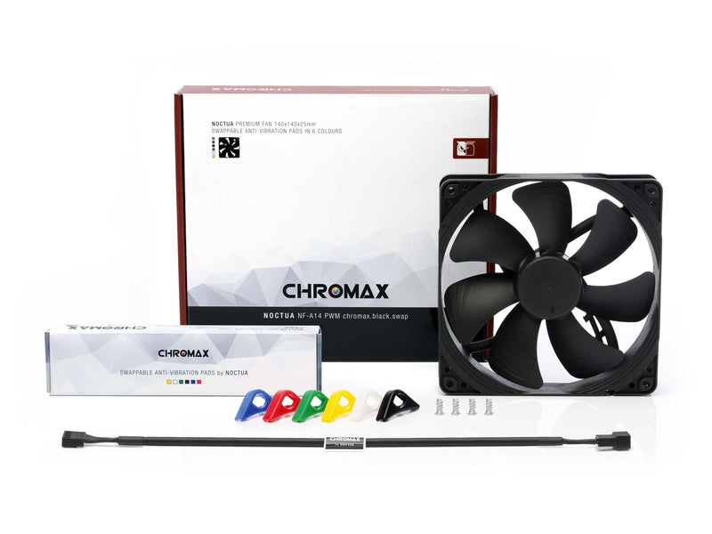 Noctua NF-A14 PWM chromax.black.swap - Gehäuselüfter - 140mm - Schwarz - 25 dBA