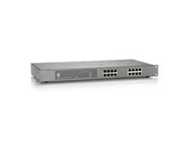 LevelOne GEP-1621W120 - switch - 16 porte - monterbar på stativ