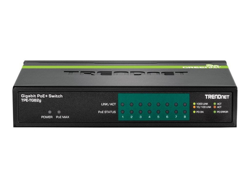 TRENDnet TPE-TG82G 8-Port Gigabit PoE+ Switch