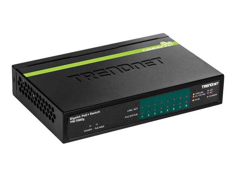 TRENDnet TPE-TG82G 8-Port Gigabit PoE+ Switch