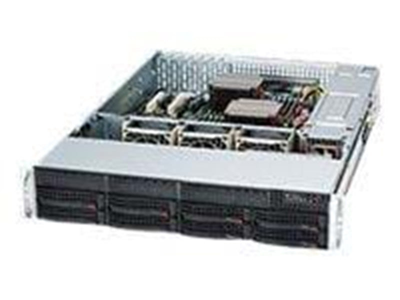 Supermicro SC825 TQC-R1K03LPB - Gehäuse - Server (Rack) - Schwarz