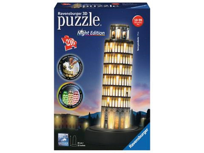 Ravensburger 3D Puzzle - Tower of Pisa Night Edition 3D Puzzle