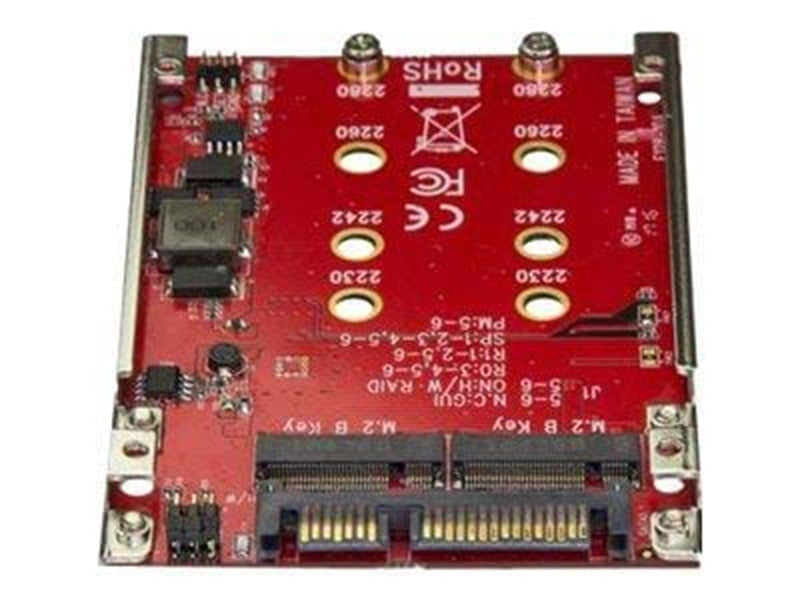 StarTech.com Dual-Slot M.2 Drive to SATA Adapter for 2.5" Drive Bay - RAID - styreenhed til lagring (RAID) - M.2 Card - SATA 6Gb
