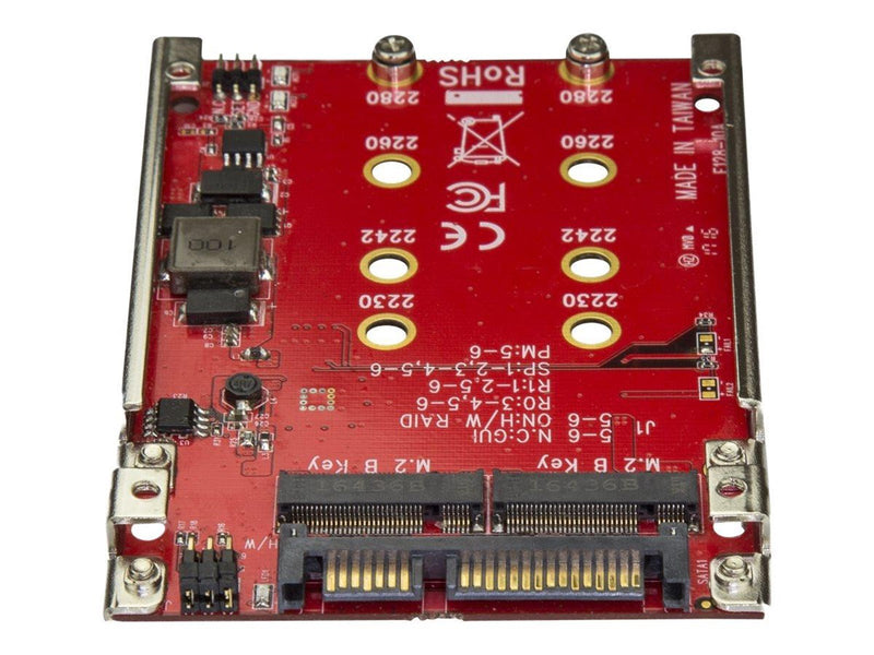 StarTech.com Dual-Slot M.2 Drive to SATA Adapter for 2.5" Drive Bay - RAID - styreenhed til lagring (RAID) - M.2 Card - SATA 6Gb