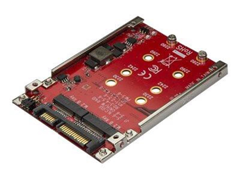 StarTech.com Dual-Slot M.2 Drive to SATA Adapter for 2.5" Drive Bay - RAID - styreenhed til lagring (RAID) - M.2 Card - SATA 6Gb