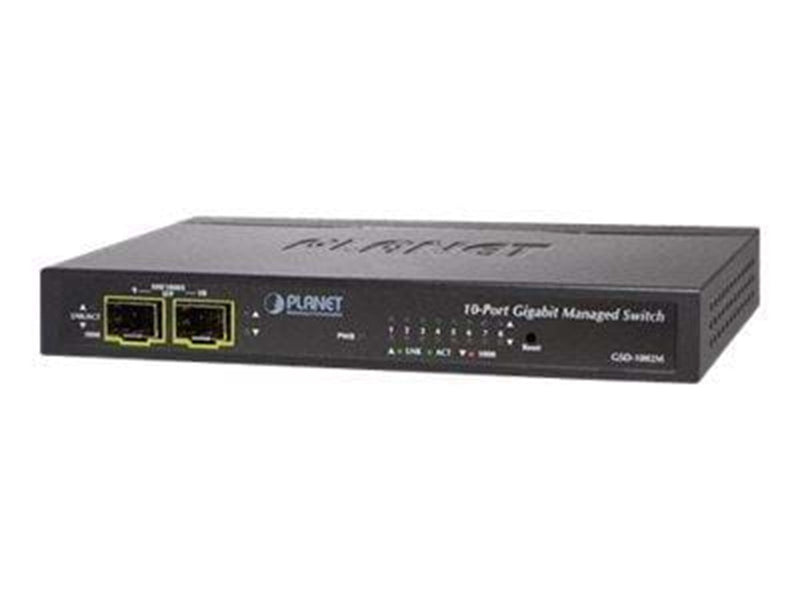 PLANET 8-Port GE + 2-Port SFP Managed Desktop Swit