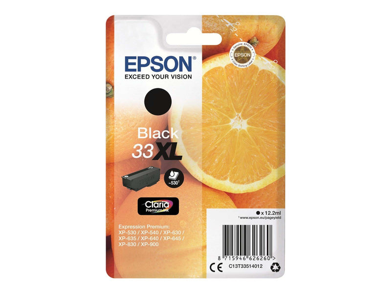 Epson 33XL - XL - sort - original - blækpatron - Tintenpatrone Schwarz