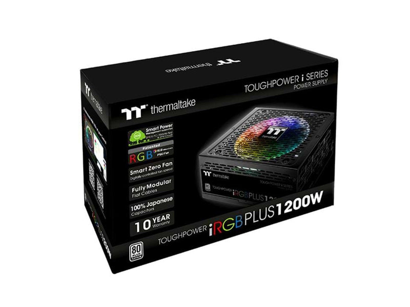 Thermaltake ToughPower iRGB PLUS TPI-1200DH3FCP Netzteile - 1200 Watt - 140 mm - ATX - 80 Plus Titanium (bis zu 90% effektiv)