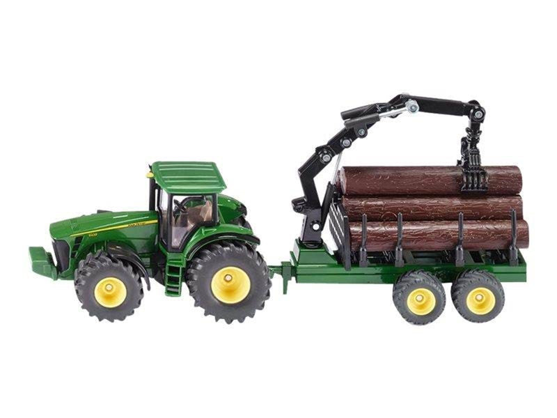 SIKU 1:50 Tractor With Forestry Trailer
