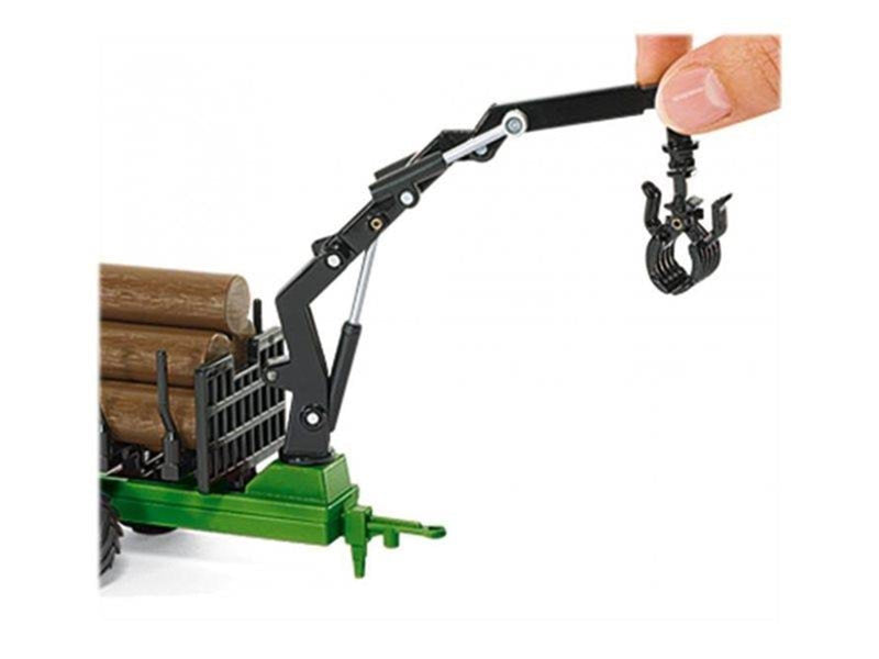 SIKU 1:50 Tractor With Forestry Trailer