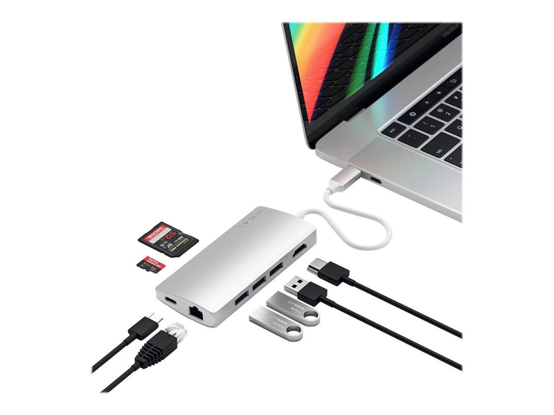 Satechi Aluminum Multi-Port Adapter V2 Dock - Silver