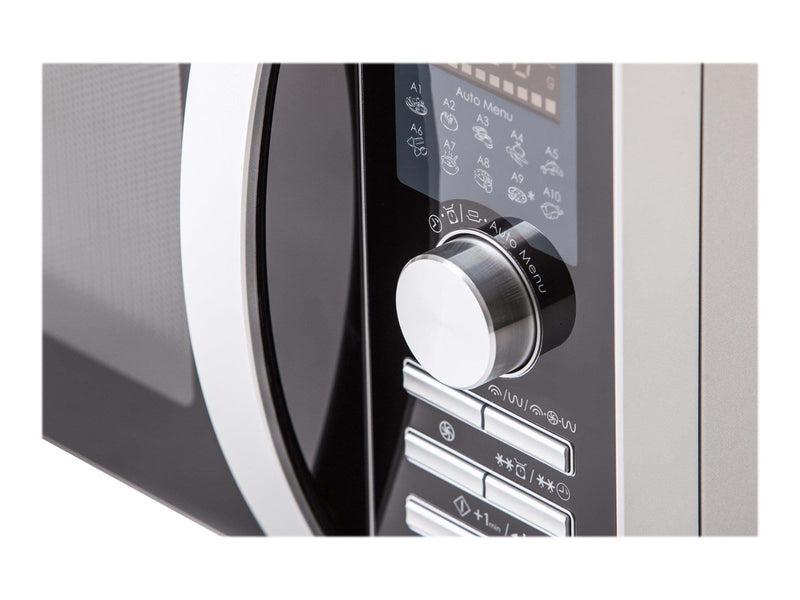 Sharp R-843INW - mikrobølgeovn med varmeledning og grill - fritstående - sølv