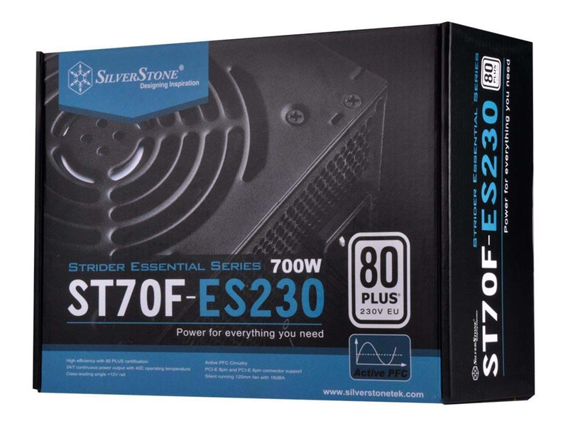 SilverStone Strider Essential Series ST70F-ES230 Netzteile - 700 Watt - 120 mm - ATX - 80 Plus White (bis zu 80% effektiv)