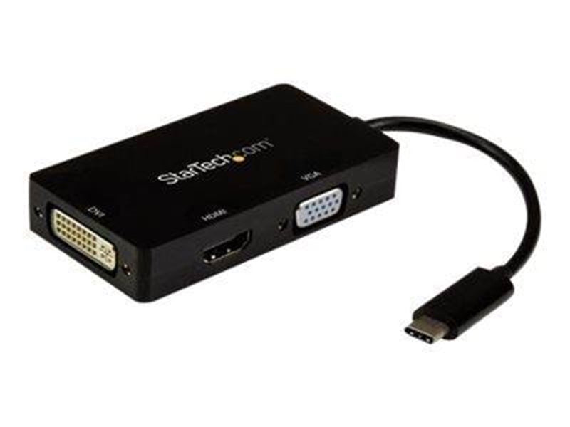 StarTech.com USB-C Multiport Adapter - 3-in-1 USB C to HDMI DVI or VGA - ekstern videoadapter