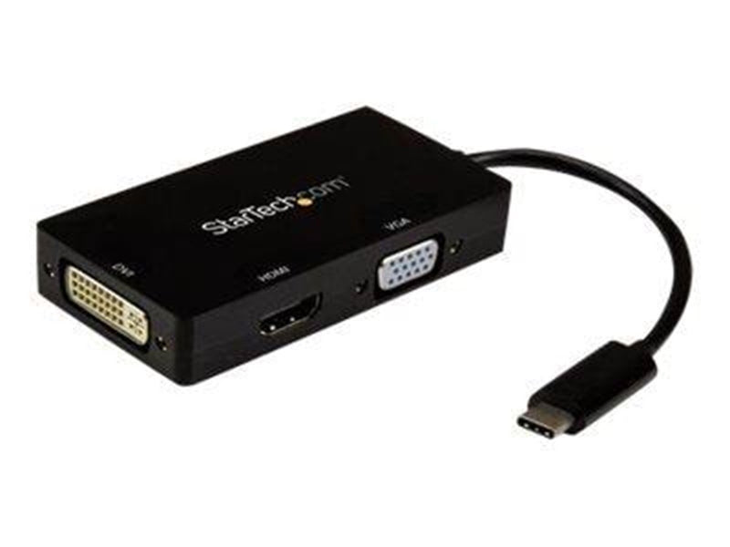 StarTech.com USB-C Multiport Adapter - 3-in-1 USB C to HDMI DVI or VGA - ekstern videoadapter