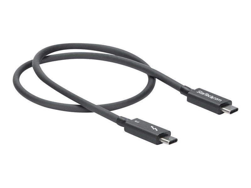 StarTech.com Thunderbolt 3 (40Gbps) USB C Cable - Black - 50cm
