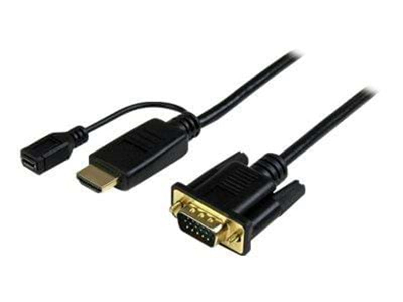 StarTech.com 6ft HDMI to VGA active converter cable HDMI to VGA adapter - video transformer - sort
