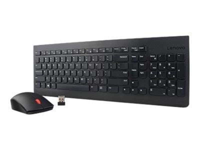 Lenovo Essential Wireless Combo - tastatur og mus-sæt - Engelsk - USA - Tastatur & Maus Set - Schwarz