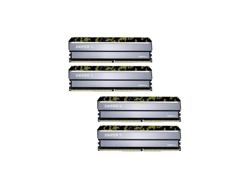 G.Skill Sniper X DDR4-3000 - 32GB - CL16 - Quad Channel (4 pcs) - Intel XMP - Silber