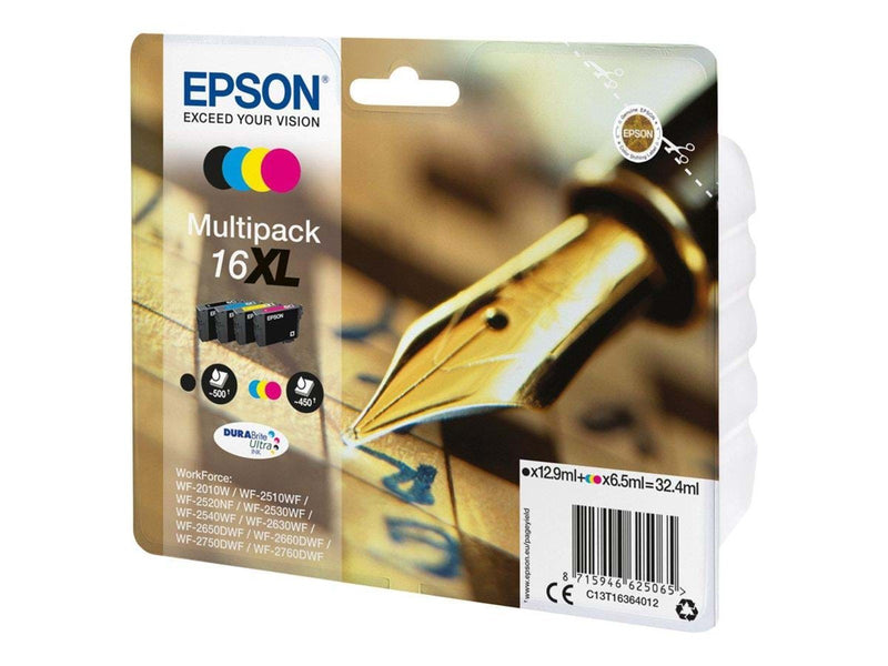 Epson 16XL Multipack - 4 pakker - XL - sort gul cyan magenta - original - blækpatron - Tintenpatrone Cyan