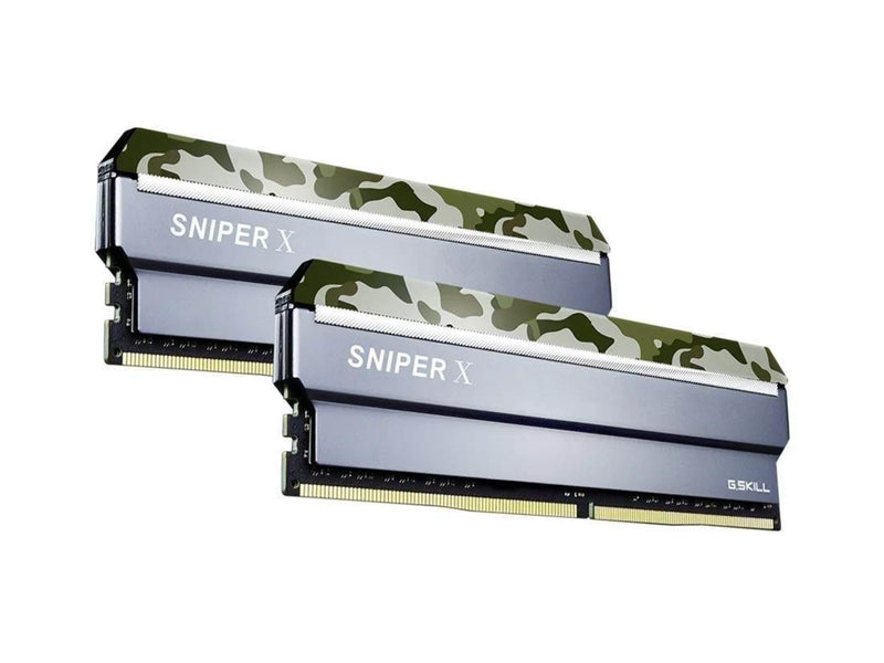 G.Skill Sniper X DDR4-3200 - 16GB - CL16 - Dual Channel (2 pcs) - Intel XMP - Silber