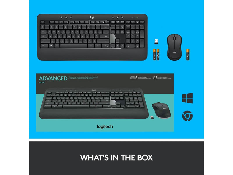 Logitech MK540 Advanded Wireless Combo - US - Tastatur & Maus Set - Englisch - US - Schwarz