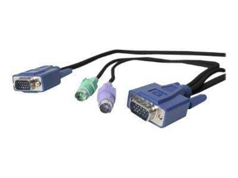 StarTech.com 3-in-1 Ultra Thin PS/2 KVM Kabel - Kabel für Tastatur / Video / Mouse (KVM)