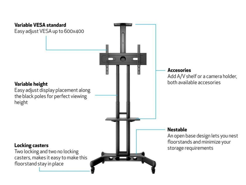 Multibrackets M Public Floorstand Shelf Basic 10 kg