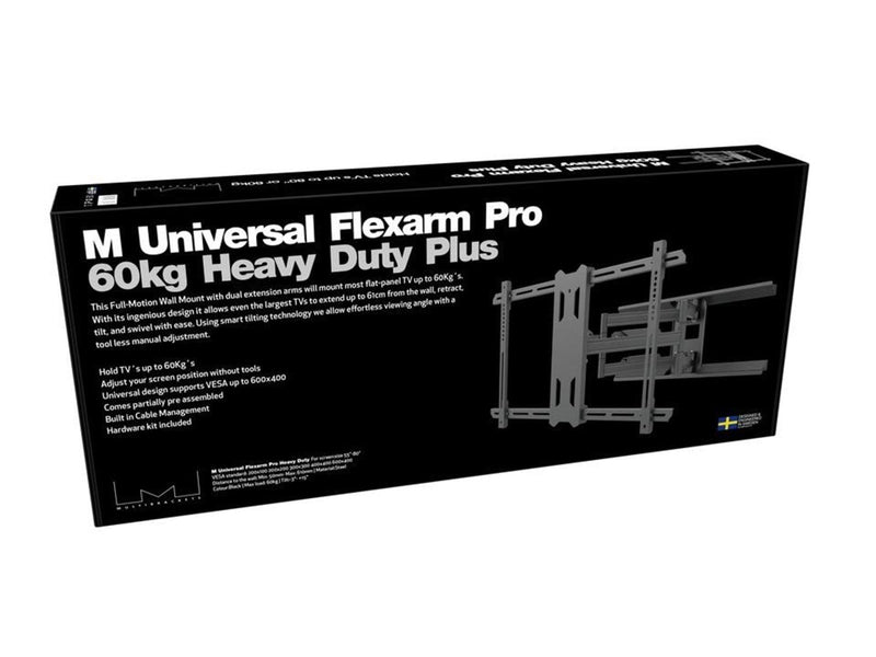 Multibrackets M Universal Flexarm Pro 60 kg Heavy Duty Black 60 kg 80" From 200 x 100 mm