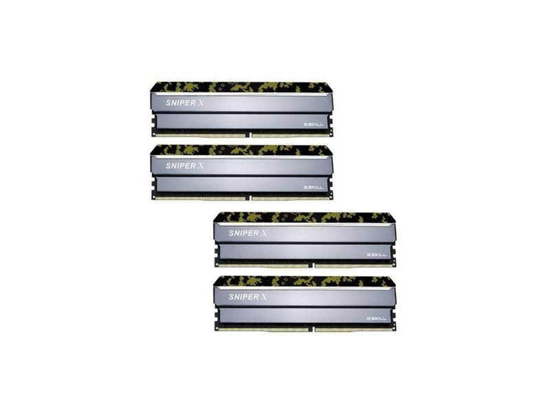 G.Skill Sniper X DDR4-3200 - 32GB - CL16 - Quad Channel (4 pcs) - Intel XMP - Silber